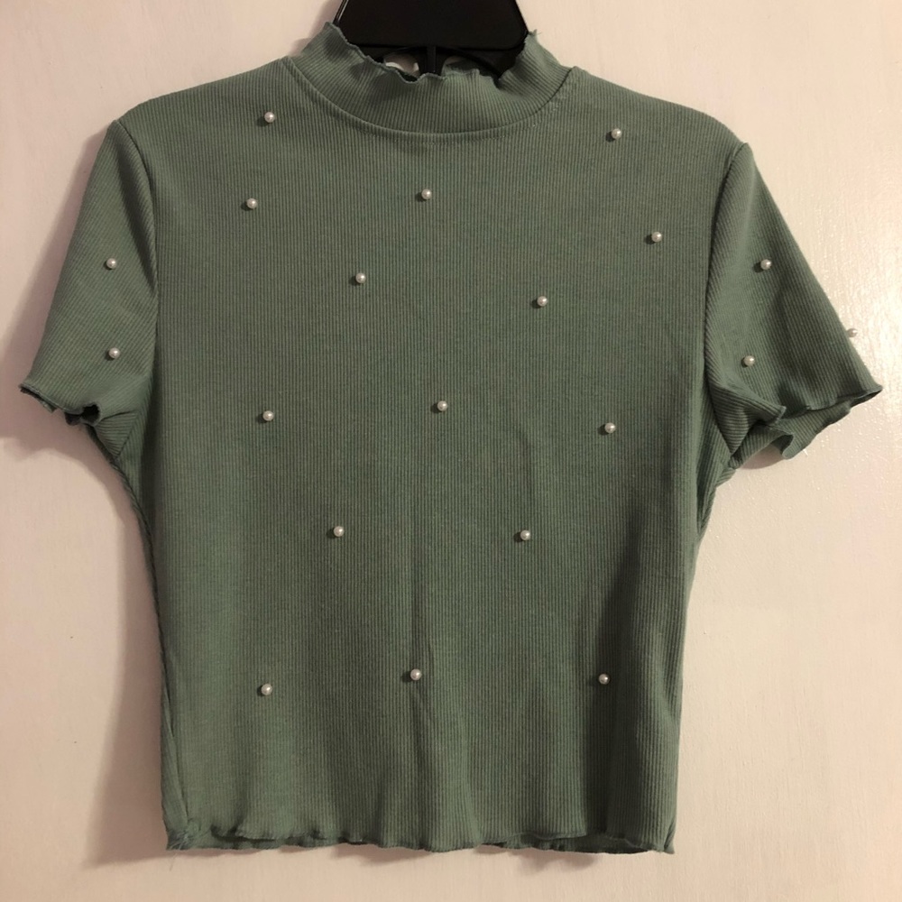 Pearl Studded Crop Top